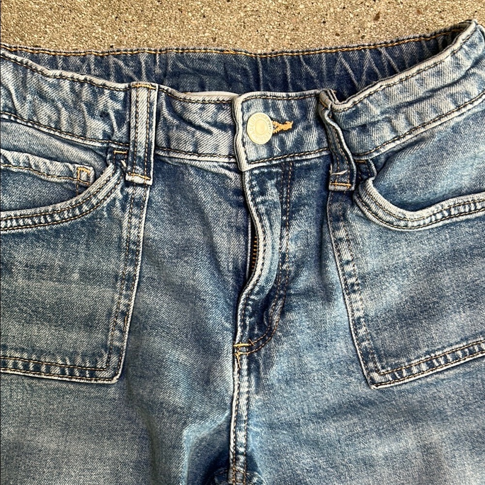 Kids H&M Blue Straight Leg Jeans Classic Style - Picture 4 of 8
